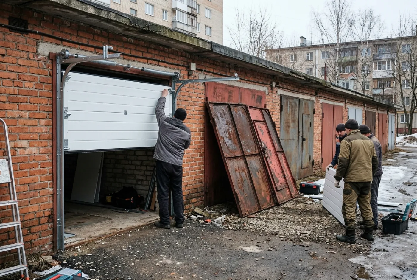 Замена гаражных ворот в Ялте
